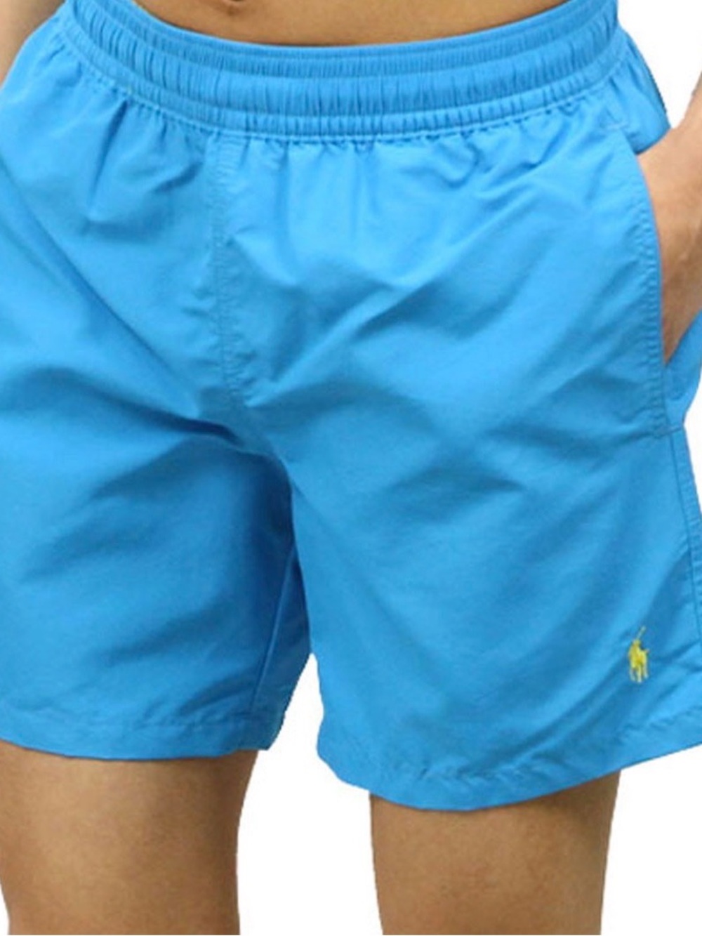 Polo by Ralph Lauren Electric Blue Swim Trunks with Neon Logo